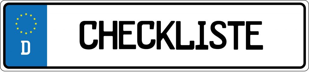 Checkliste Zulassungsunterlagen wichtige Dokumente